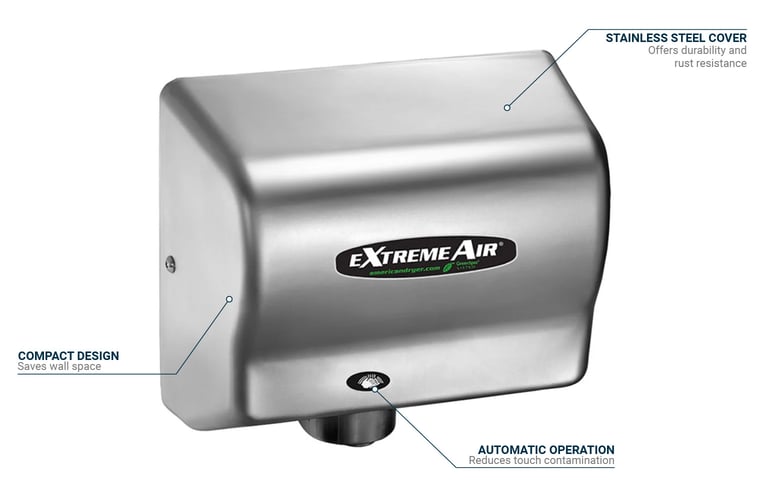 American Dryer GXT9SS Features