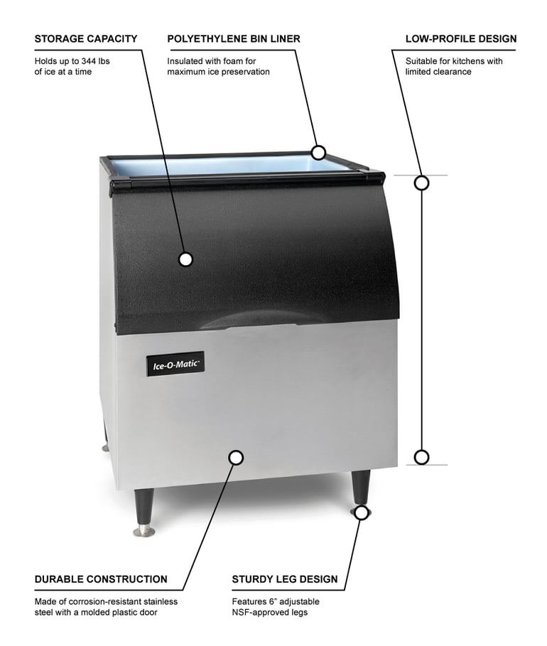 Hoshizaki B-300SF 22 Ice Storage Bin with Stainless Steel Finish