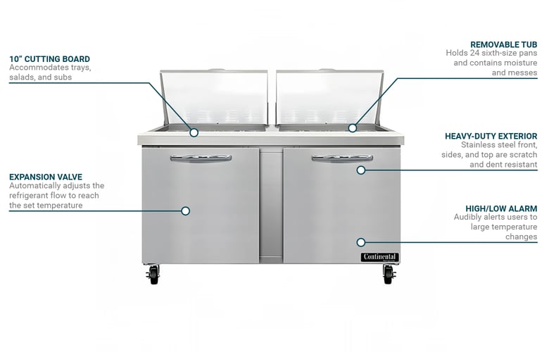 Continental Refrigerator SW60N24M Features