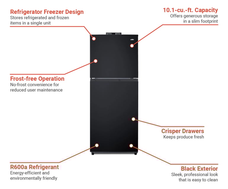 Summit BKRF1087B Features