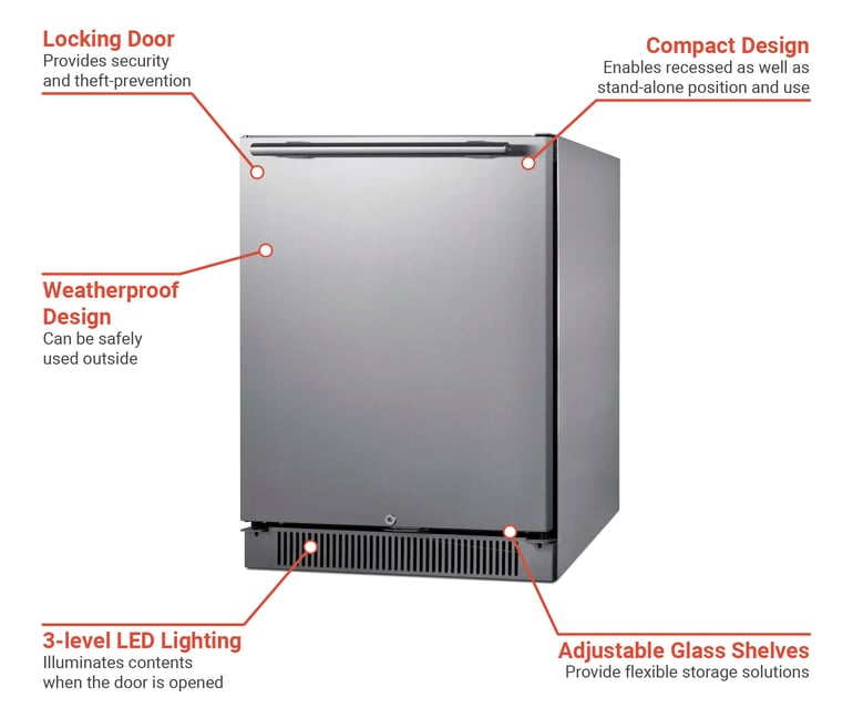 Summit SPR623OSCSS Features