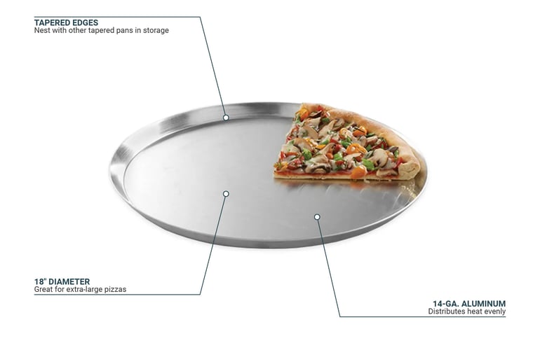 Choice 18 Aluminum Wide Rim Pizza Pan