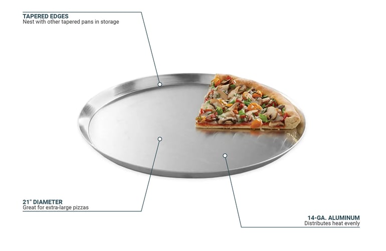 Choice 15 Aluminum Wide Rim Pizza Pan