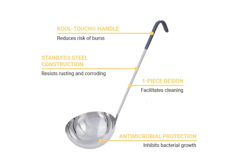 Tablecraft H3900GY 5 oz Ladle -Silicone, Gray