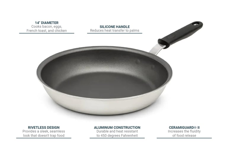 Vollrath Z4010 10'' Wear-Ever Aluminum Fry Pan, Ceramiguard II | Gerharz Equipment, Inc