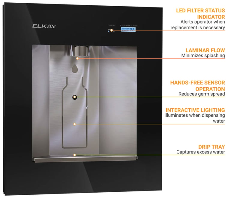 Elkay LBWDC00BKC Built In Commercial Filtered Water Dispenser Non