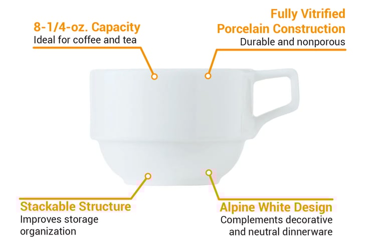 World Tableware 150230220 Features