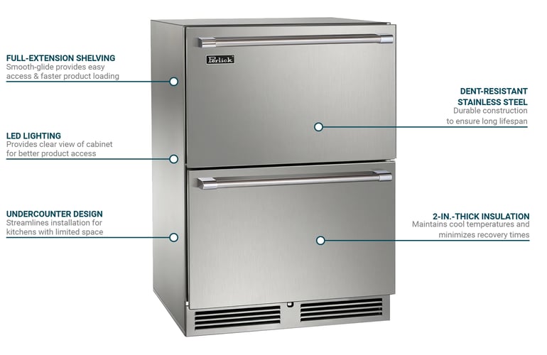 Freezer Drawers Perlick Undercounter Fridge Perlick 24