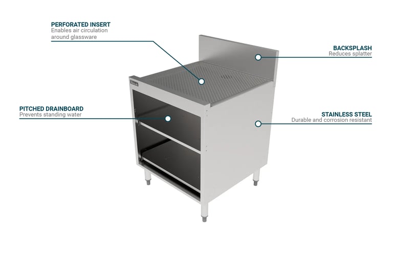 Perlick TSF24SCSTK 24" Storage w/ Open Base, 24" Front To Back
