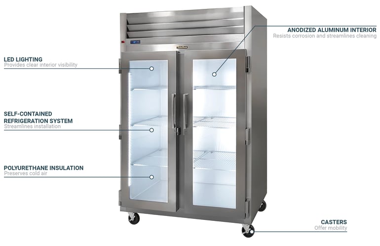 Traulsen glass door deals refrigerator