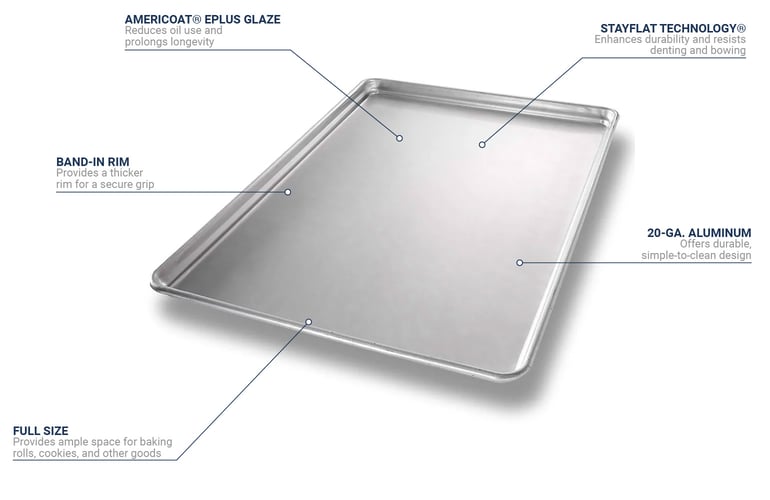 Chicago Metallic 40808 Full-Size Glazed Aluminum Sheet Pan 18 x 26