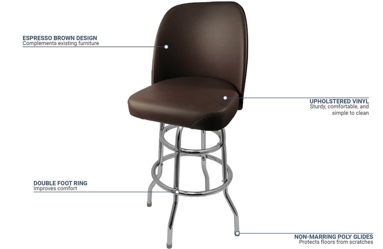 Bucket swivel counter stool outlet