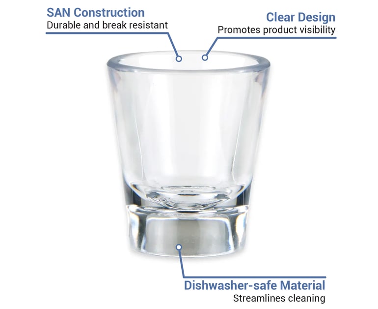 nice design clear shot glass with
