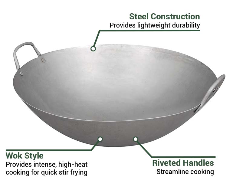 Aluminum Wok Lid Cover for 14 Hand Hammered Wok, 13 Wok Lid