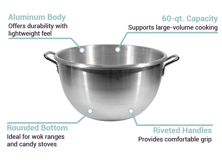 Winco 50 Quart Stock Pot, Aluminum