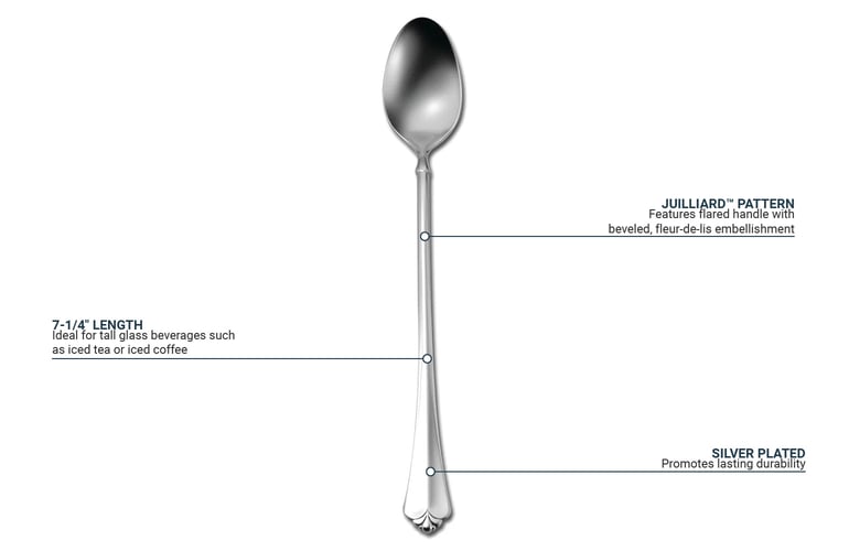 Oneida 2273SITF 7 1/4" Iced Teaspoon with 18/10 Stainless Grade