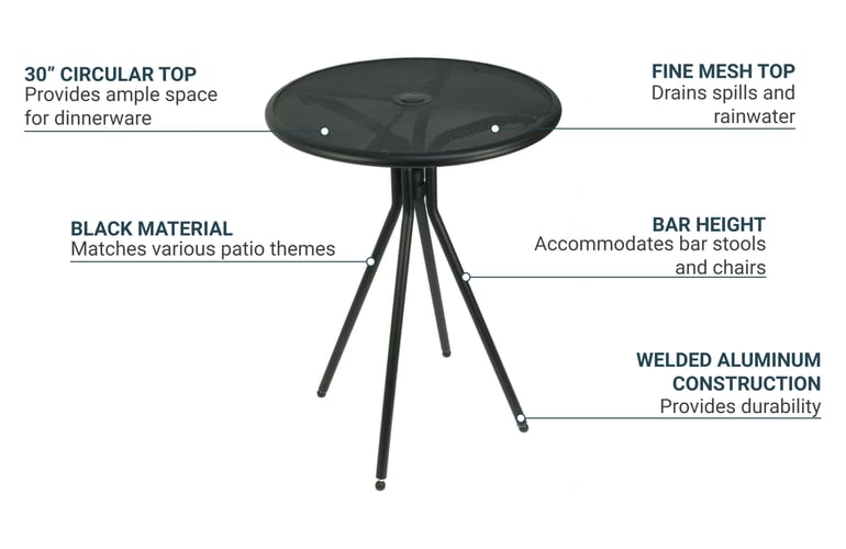American Tables & Seating ABB30 Features