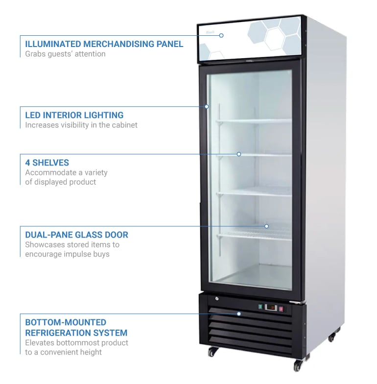 Migali glass door merchandiser freezer cheap
