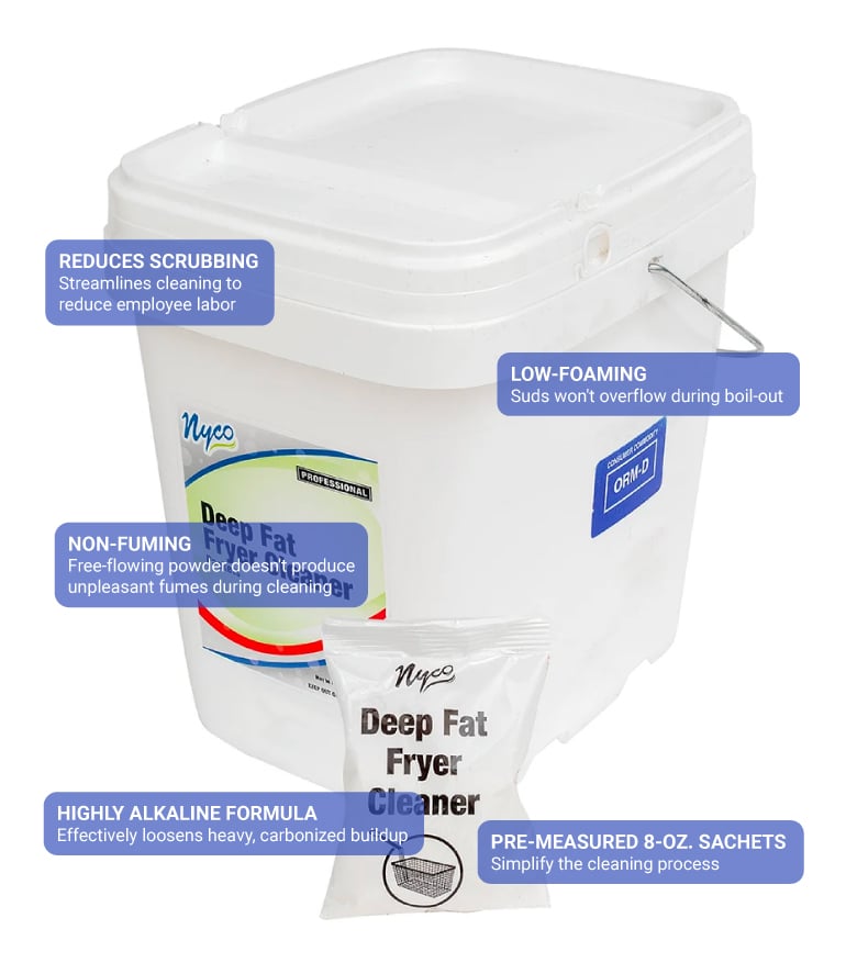 Nyco NL438818 8 oz Deep Fat Fryer Cleaner Packets