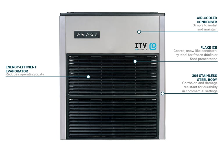 ITV Ice Makers IQF700A Features