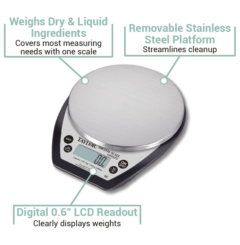  Taylor Compact Digital Scale (1020NFS) : Health