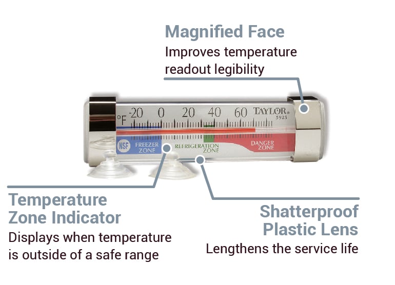 MSC Taylor 5925 Cooking Type: Refrigeration Thermometer ; Maximum