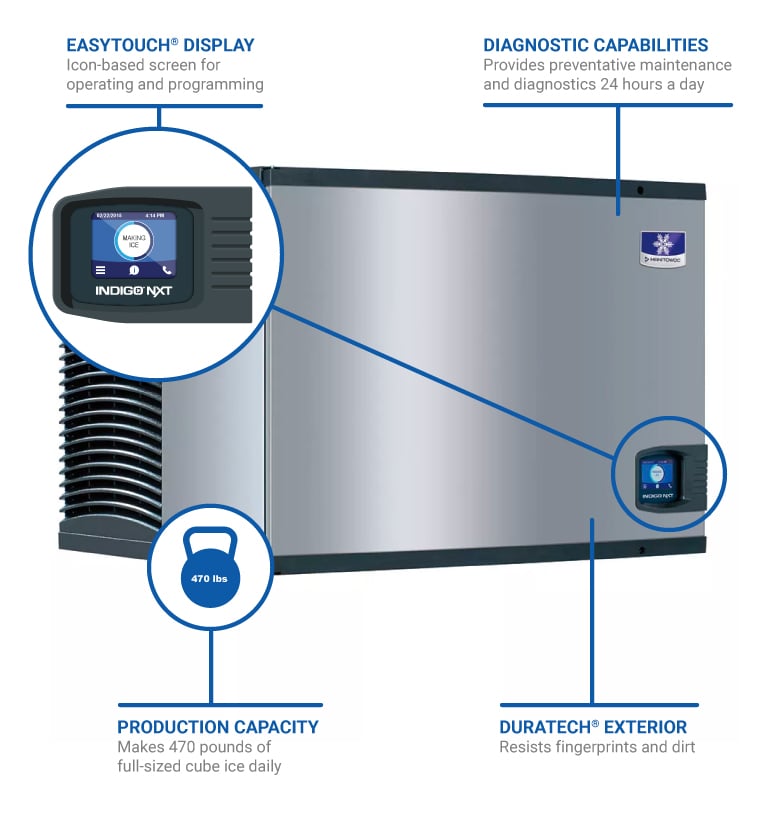 Manitowoc IDT0450A-161 Indigo NXT Series Air-Cooled Ice Machine