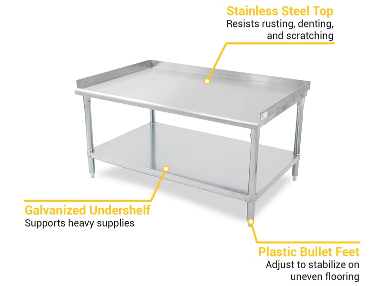 John Boos EES8-3060 Equipment Stand w/ Adjustable Galvanized