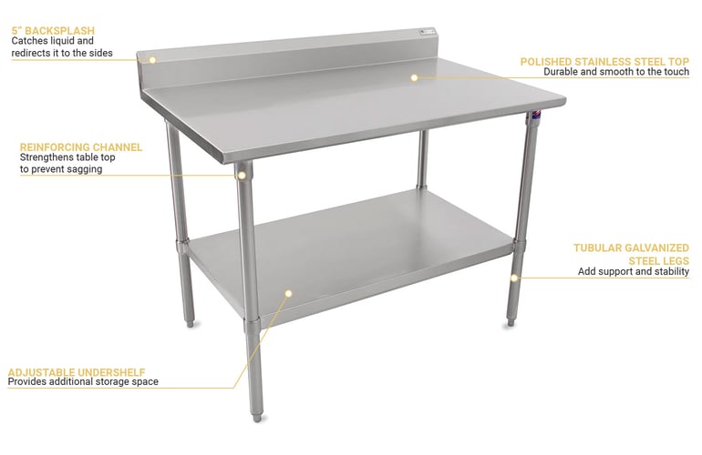 John Boos ST6R524120SSK Features
