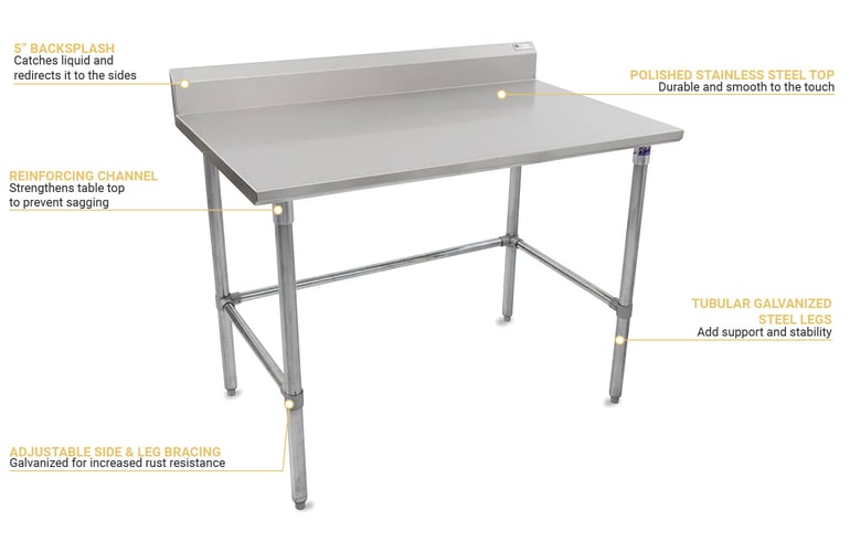 John Boos ST6R52448GBK Features