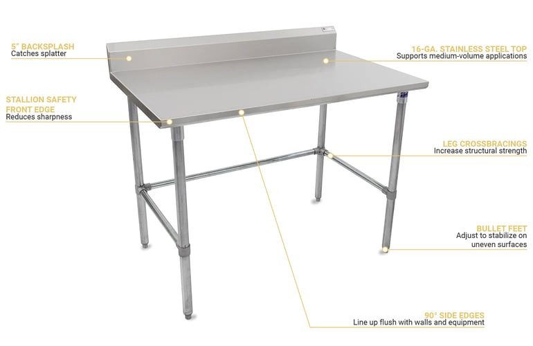 John Boos ST6R52472GBK Features