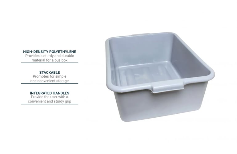 NSF Certified 5 Bus Tubs & Bus Boxes