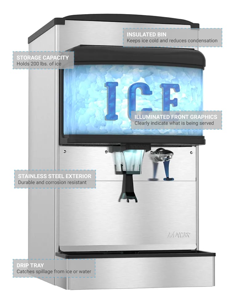 Hoshizaki DM-4420N - Countertop Ice & Water Dispenser, 22