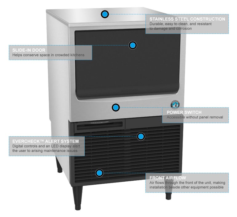 Hoshizaki KM101BAH Undercounter Crescent Cube Ice Maker 115lbs/day