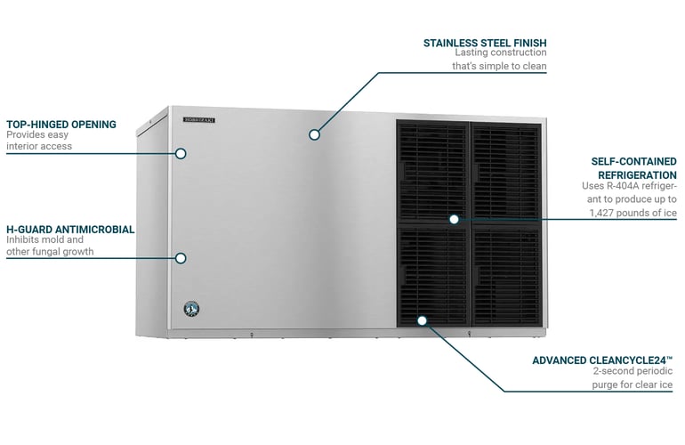 ICE KS2 サーバー KM-231BAK, Crescent® Cuber Ice Machine, Air-cooled, Built-in