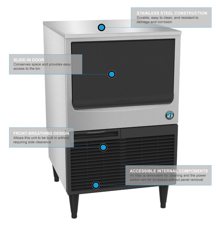 Hoshizaki KM151BAH Undercounter Crescent Cube Ice Maker 146lbs/day