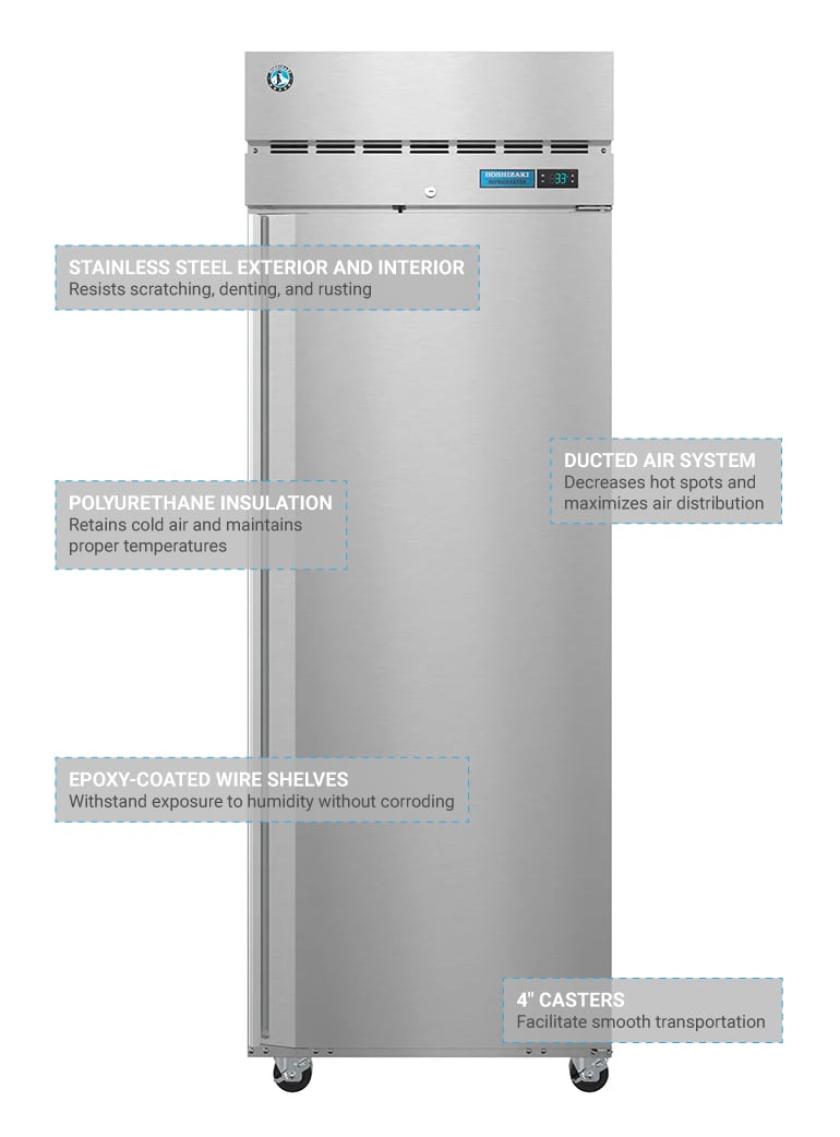 Hoshizaki R1AFS Steelheart 27 1/2" One Section Reach In Refrigerator