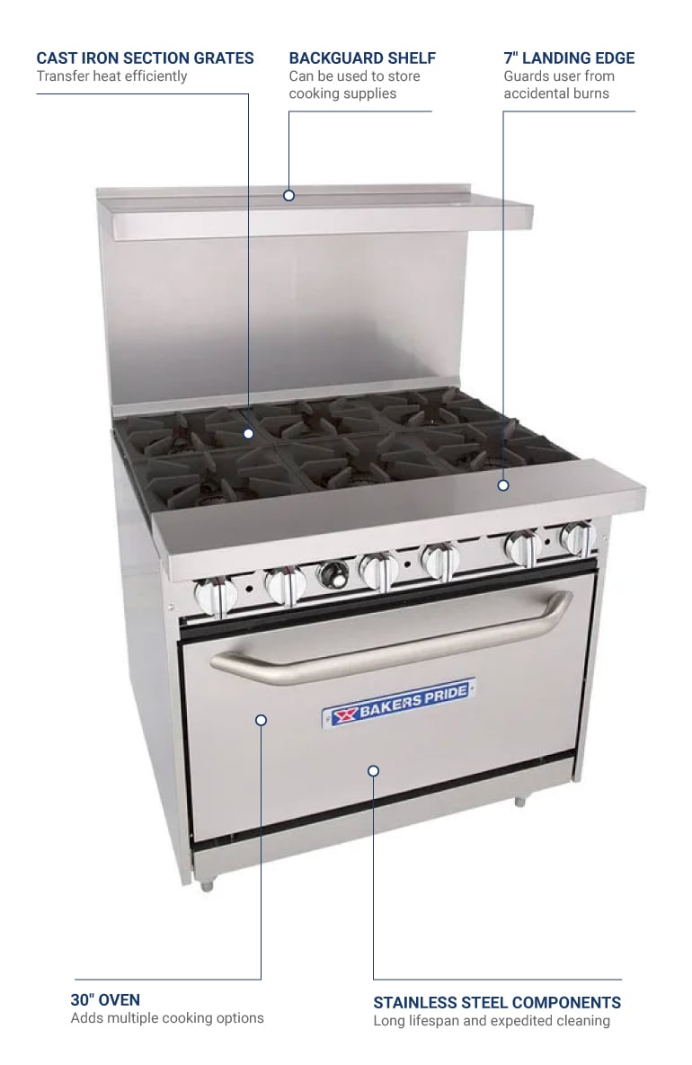 Bakers Pride 36BP6BS30LP Features