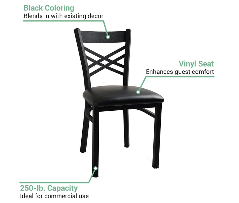 H&D Commercial Seating 6159BKV Features