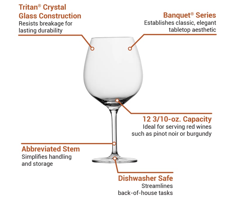 Schott Zwiesel 0002.121590 Banquet Burgundy Wine Glass, 21.3 oz