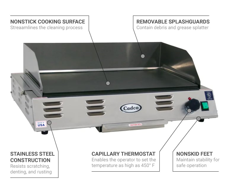 Cadco CG 10 Griddle Electric Countertop