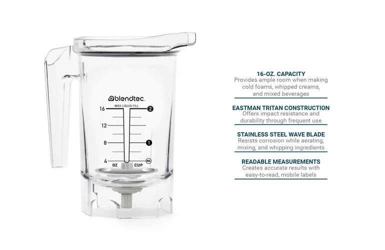 Blendtec 4062160 16 oz Twister™ Jar Package w/ Wave Blade Tritan, Clear