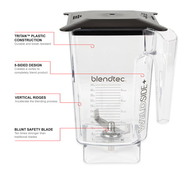 BRAND NEW. BlendTec WildSide Blender Jar. 3 Qt. with Lid