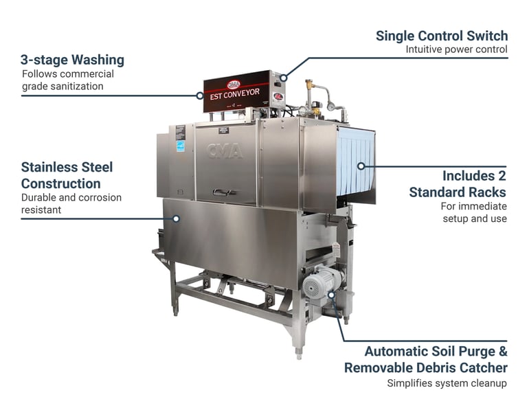 CMA Dishmachines EST44LR2803 Features