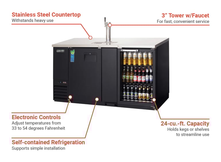 Everest Refrigeration EBD3BBG Features
