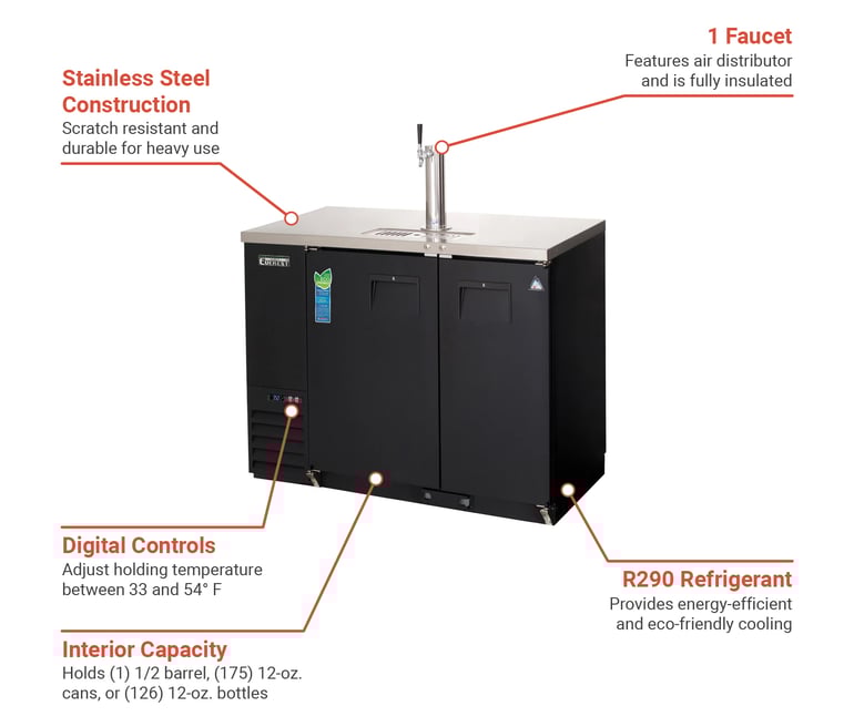 Everest Refrigeration EBDS2BB24 Features