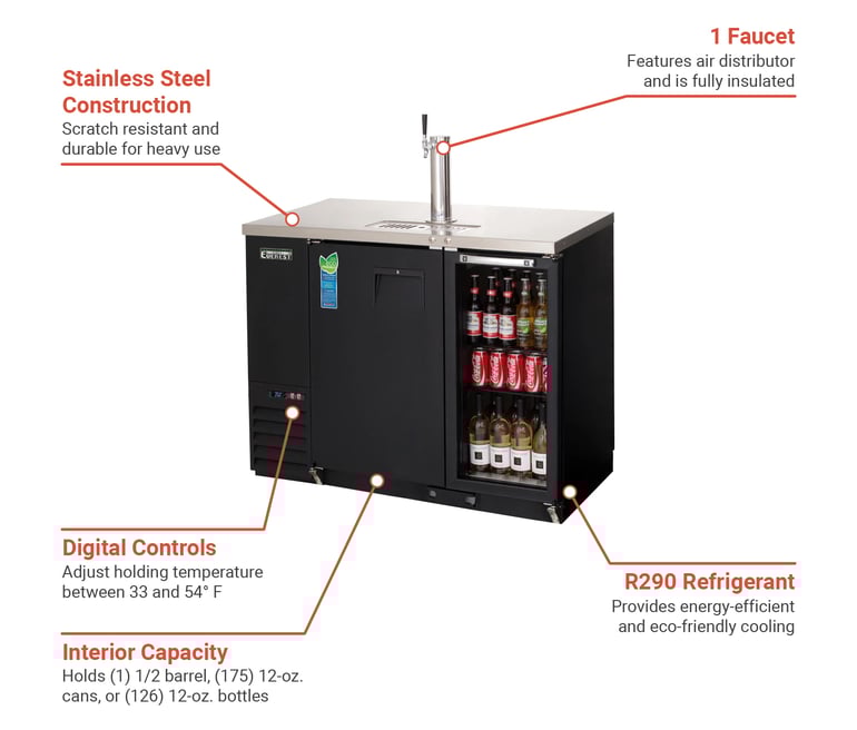 Everest Refrigeration EBDS2BBG24 Features