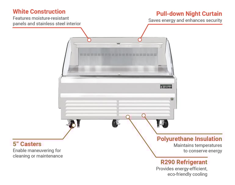 Everest Refrigeration EOMH72W35S Features