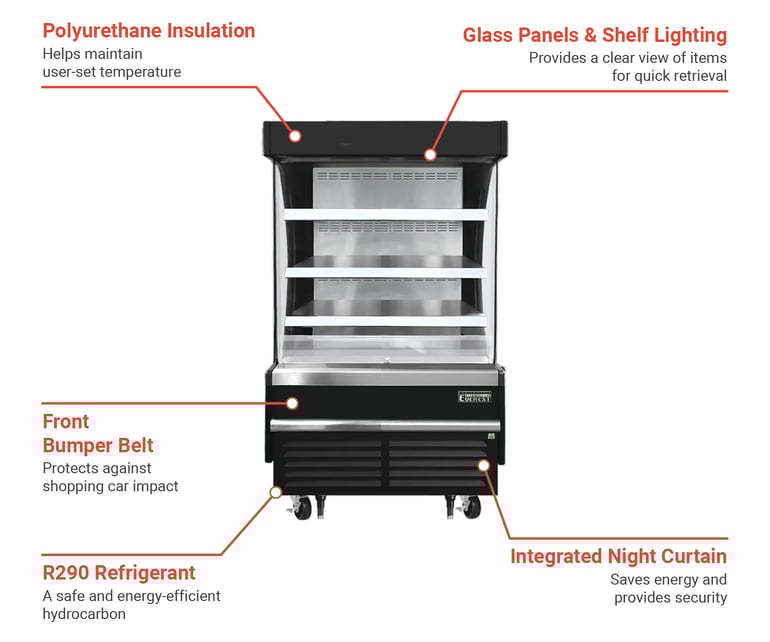 Everest Refrigeration EOMV36B28S Features
