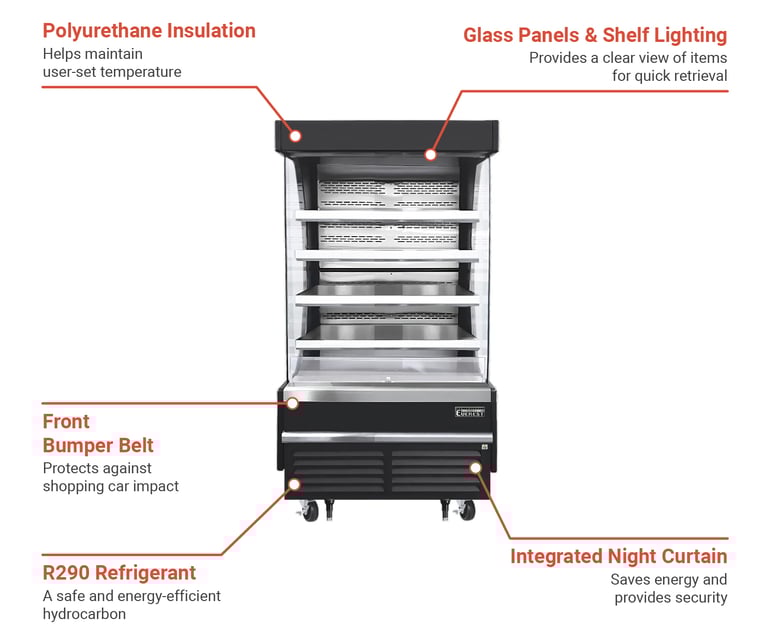 Everest Refrigeration EOMV36B35T Features
